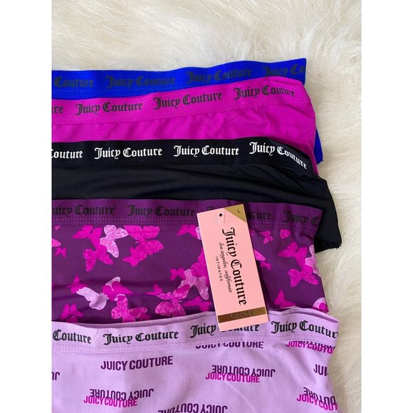 Juicy Couture Intimates 5 Pack Bikini Underwear & Push Up Bra Matching Set